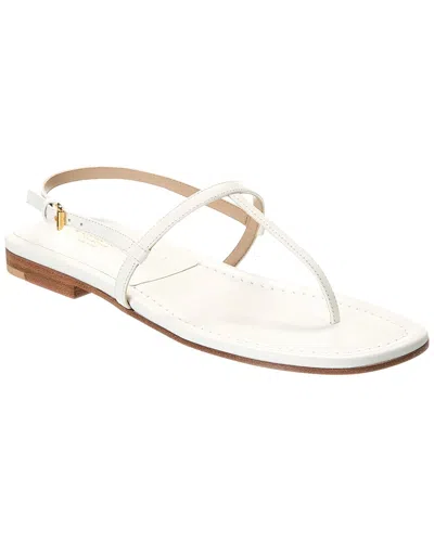 Michael Kors Collection Ali Leather Sandal In White