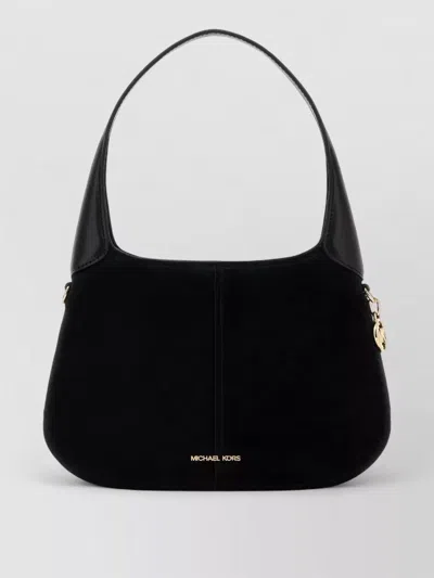 Michael Kors Alice Suede Shoulder Bag Gold Tone