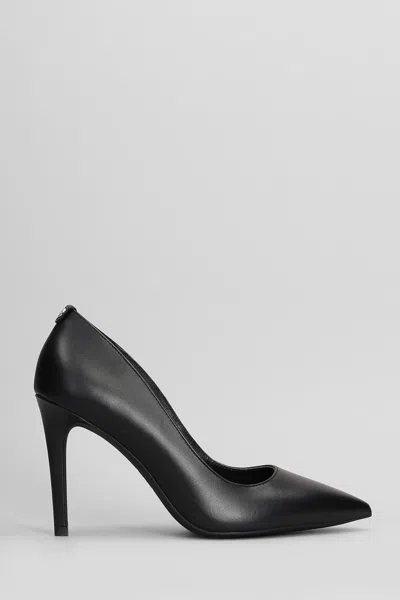 MICHAEL KORS ALINA FLEX HIGH PUMP PUMPS IN BLACK LEATHER