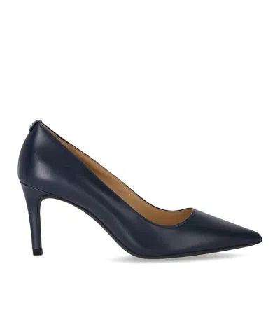 Michael Kors Alina Leather Heels In Blue