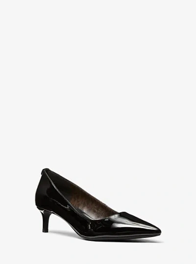 Michael Kors Alina Flex Patent Kitten Heel Pump In Black