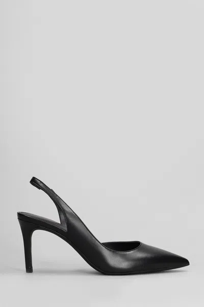 Michael Kors Alina Flex Sling Pum Pumps In Black Leather