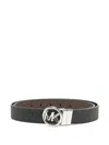 Michael Kors All-over Logo Print Belt In Schwarz