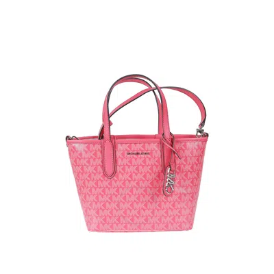 Michael Kors Canvas Bag With Logo In Pink