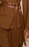 Michael Kors Allegra Double Waist Belt In Brown