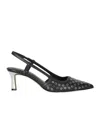 Michael Kors Alora Slingback Decollete In Black