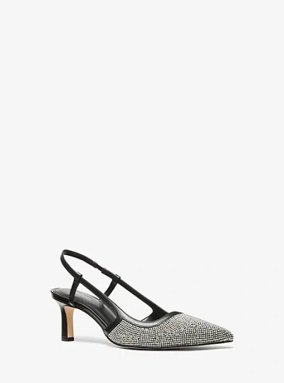 Michael Kors Alora Embellished Slingback Pump In Black