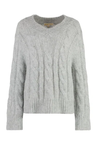 Michael Kors Alpaca Blend Sweater In Grey