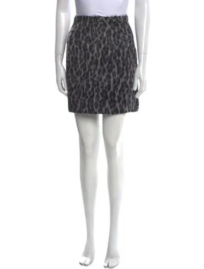 Pre-owned Michael Kors Alpaca Mini Skirt In Gray