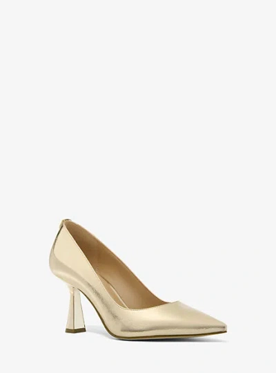 Michael Kors Amali Metallic Pump In Gold