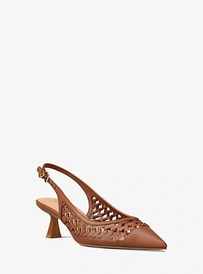 Michael Kors Amali Woven Pump In Brown