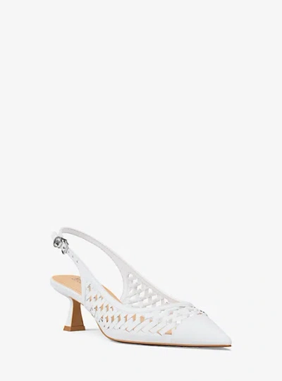 Michael Kors Amali Woven Pump In White