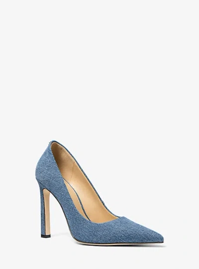 Michael Kors Amara Denim Pump In Blue