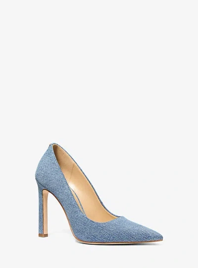Michael Kors Amara Denim Pump In White
