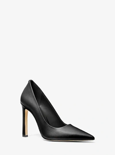 Michael Kors Amara Leather Pump In Black