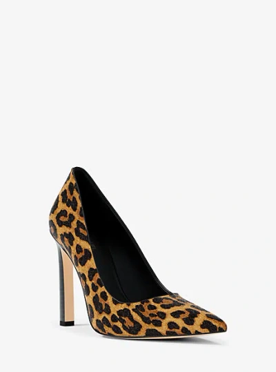 Michael Kors Amara Leopard Print Calf Hair Pump In Animal Print