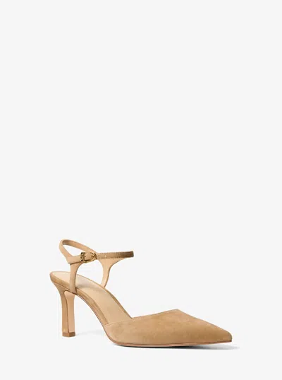 Michael Kors Amara Suede Slingback Pump In Nude