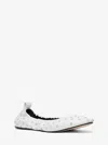 Michael Kors Amy Studded Leather Ballet Flat In White