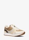 Michael Kors Andi Color-block Signature Logo Trainer In Cream