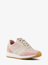 Michael Kors Andi Mixed-media Trainer In Pink