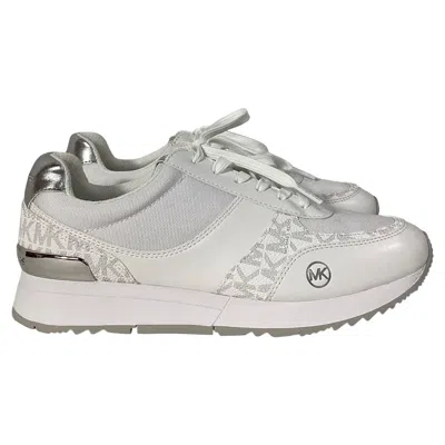 Michael Kors Andi Trainer In Bright White Faux Leather