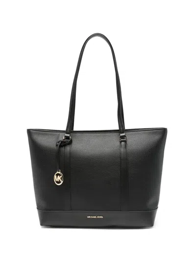 Michael Kors Andie Logo-charm Tote Bag In Black