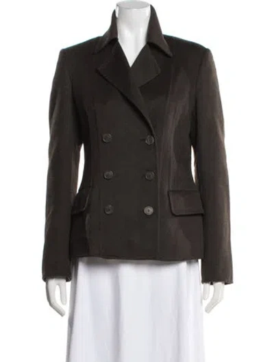 Pre-owned Michael Kors Angora Blazer In Brown