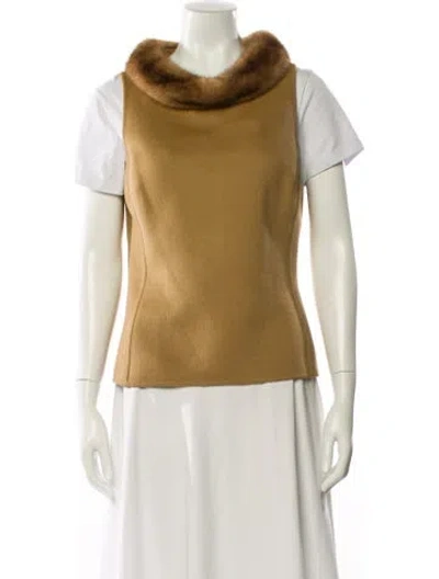 Pre-owned Michael Kors Angora Cowl Neck Sweater In Neutral