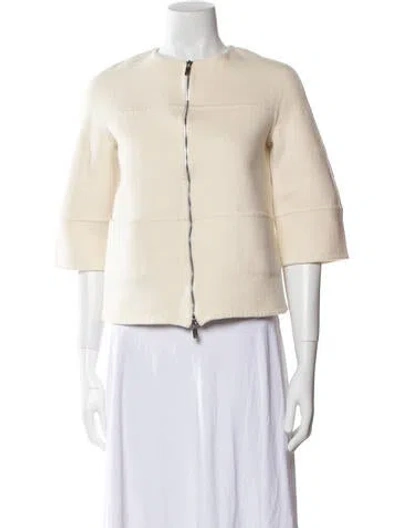 Pre-owned Michael Kors Angora Evening Jacket In Neutral