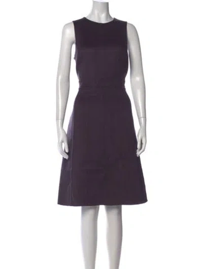 Pre-owned Michael Kors Angora Knee-length Dress In Purple