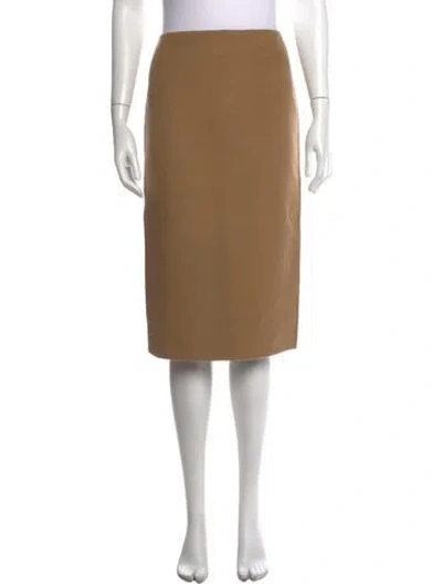 Pre-owned Michael Kors Angora Knee-length Skirt In Neutrals