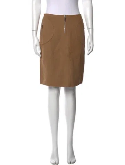 Pre-owned Michael Kors Angora Knee-length Skirt W/ Tags In Neutral