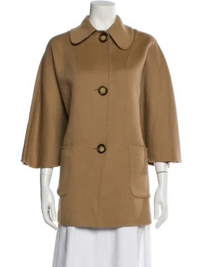 Pre-owned Michael Kors Angora Peacoat In Neutral