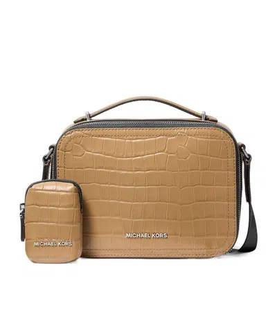 Michael Kors Animal Pattern Cross-body Bag In Nude