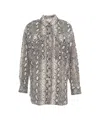 Michael Kors Animal Print Blouse In Gray