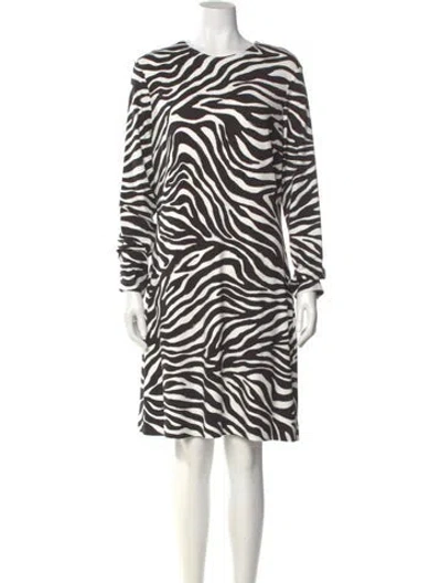 Pre-owned Michael Kors Animal Print Knee-length Dress In Black