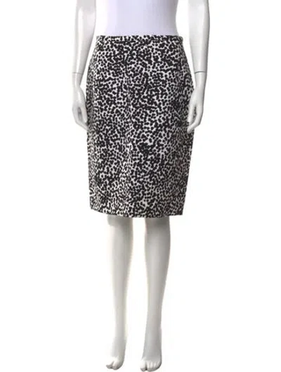 Pre-owned Michael Kors Animal Print Knee-length Skirt In Black