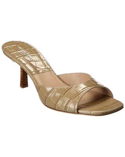 Michael Kors Anita Runway Croc-embossed Leather Sandal