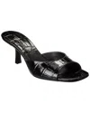 Michael Kors Anita Runway Croc-embossed Leather Sandal