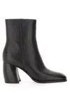 Michael Kors Leather Ankle Boots With Heel