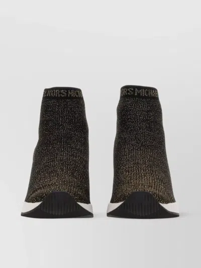 Michael Kors Ankle Length Knitted Upper Rubber Sole Sneaker