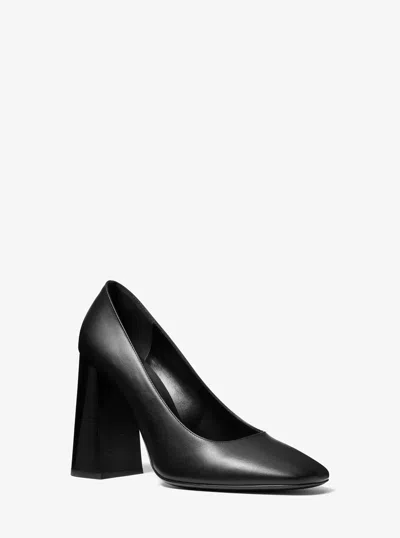 Michael Kors Anna Leather Pumps In Black
