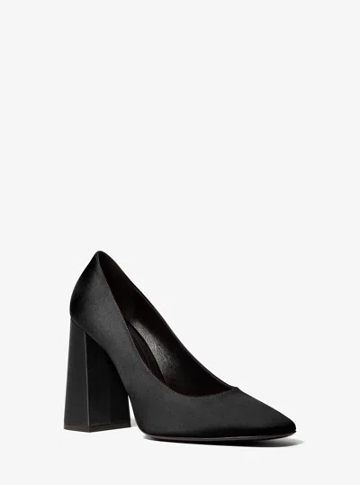 Michael Kors Anna Satin Pumps In Black