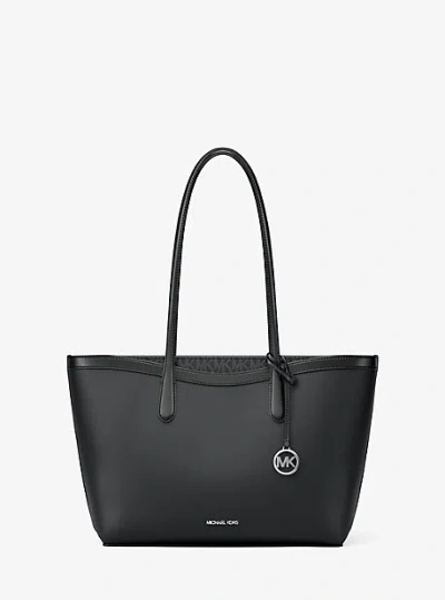 Michael Kors Arden Large Pebbled Leather Tote Bag In Black
