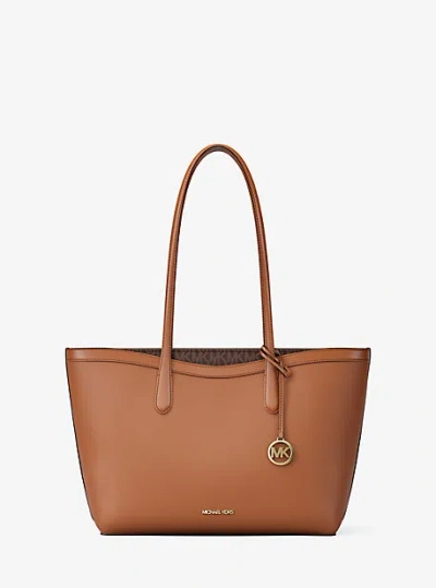 Michael Kors Arden Large Pebbled Leather Tote Bag In Brown
