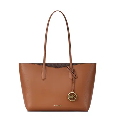 Michael Kors Arden Large Pebbled Leather Tote Bag In Brown