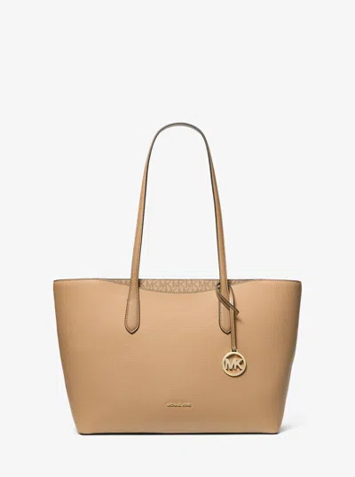 Michael Kors Arden Large Pebbled Leather Tote Bag In Brown