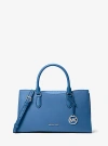 Michael Kors Arden Medium Top-zip Satchel In Blue