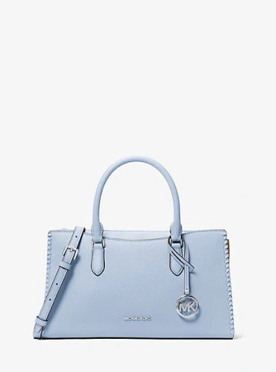 Michael Kors Arden Medium Top-zip Satchel In Blue