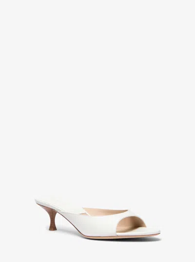 Michael Kors Arianna Leather Mule In White